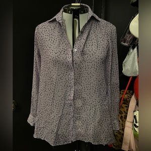 SOLD- Sheer Purple Button Up